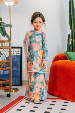 TUSCA x ELLE & TOTS KIDS : Ameena Kids Kurung Pahang in Green